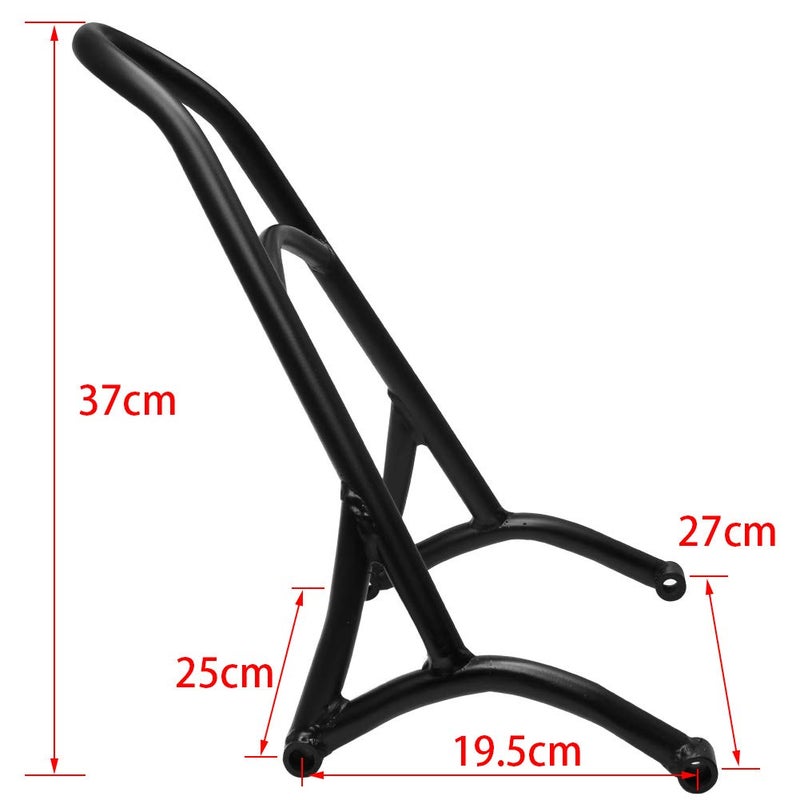 AQIMY Sissy Bar Short Passenger Backrest for Harley Sportster XL 883 1200 2004-2017 - Image 2